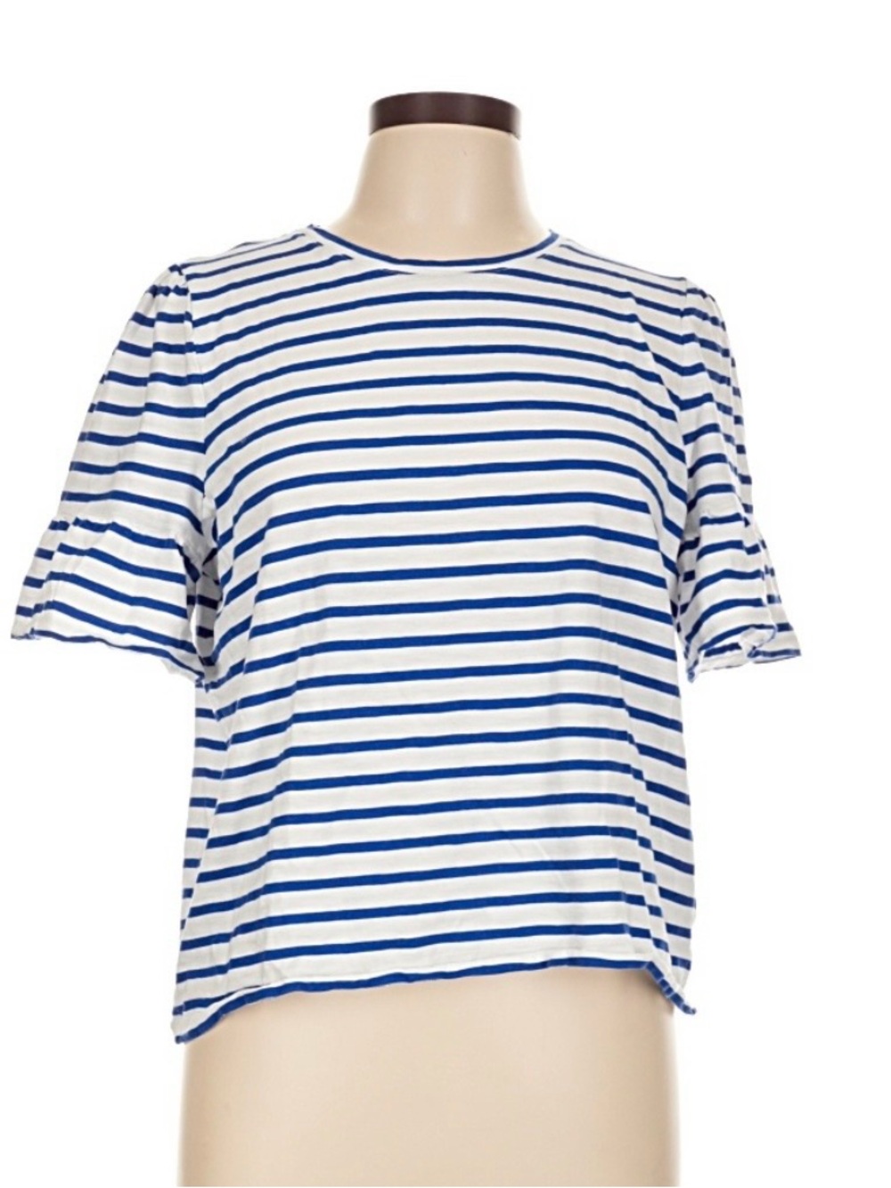 Boden Blue & White Striped Short Sleeve Tee